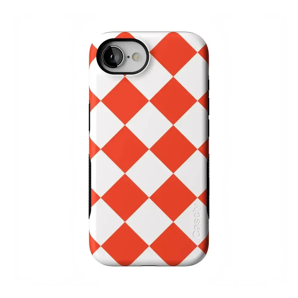Red Checkerboard | High Contrast Design Case Phone Case Casetry Bold Flex + MagSafe® iPhone 16e