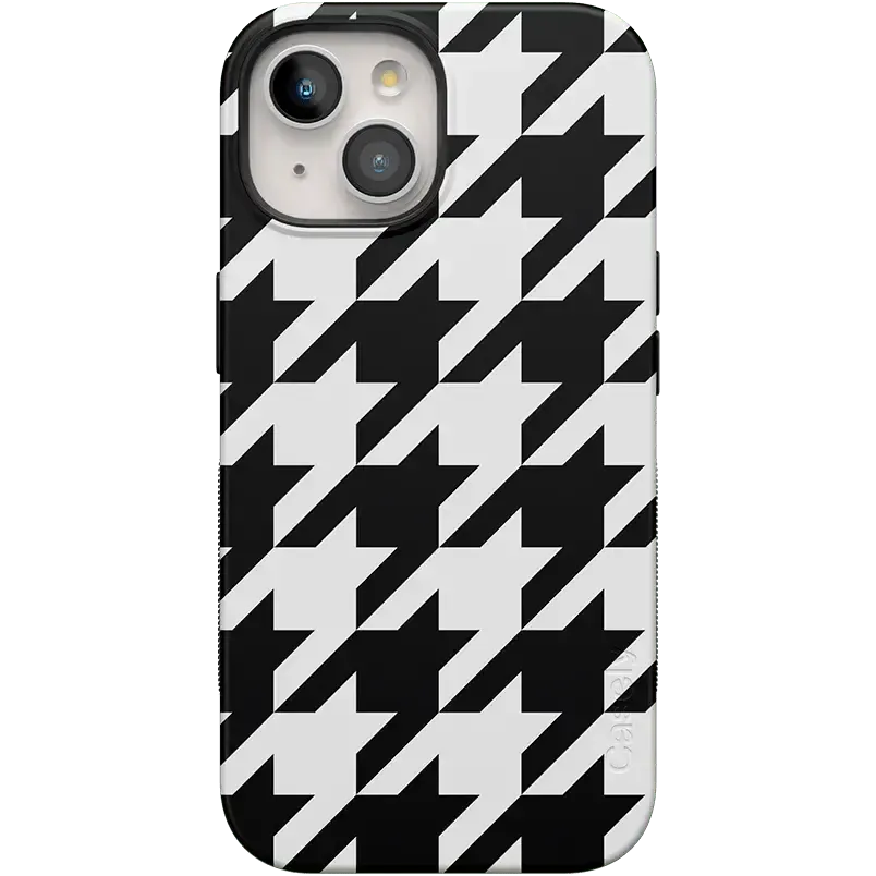 Houndstooth | High Contrast Design Case Phone Case Casetry Bold + MagSafe® iPhone 15 Plus