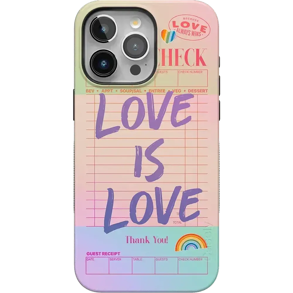 Love is Love | Guest Check Pride Case Phone Case Casetry Bold + MagSafe® iPhone 15 Pro Max