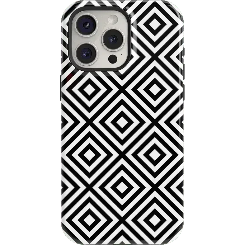 Diamonds | High Contrast Design Case Phone Case Casetry Essential + MagSafe® iPhone 15 Pro Max