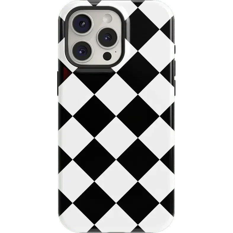 Black Checkerboard | High Contrast Design Case Phone Case Casetry Essential + MagSafe® iPhone 15 Pro Max