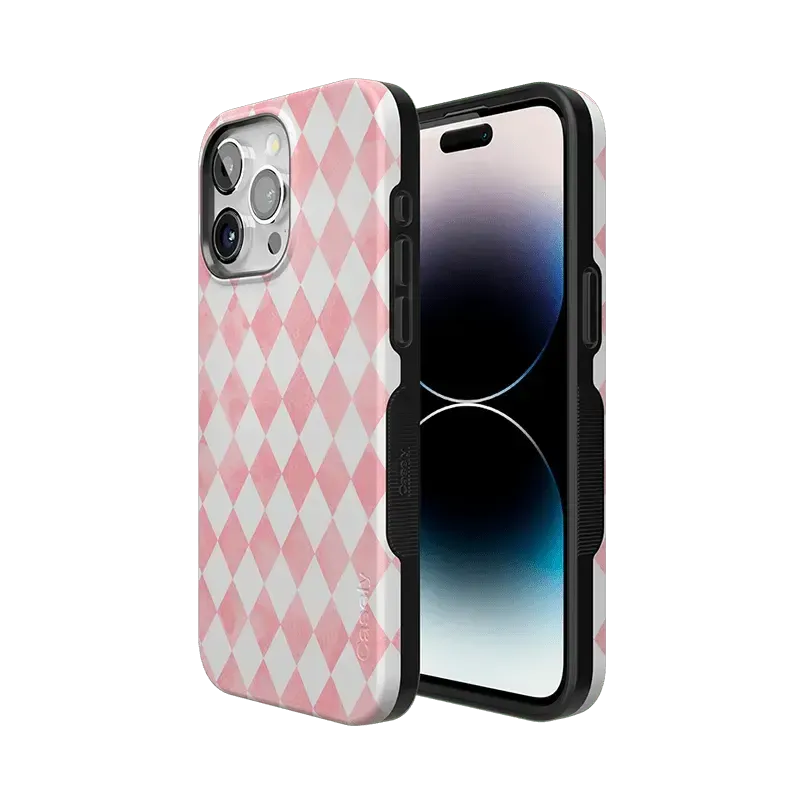 Queen of Diamonds | Pink Watercolor Case