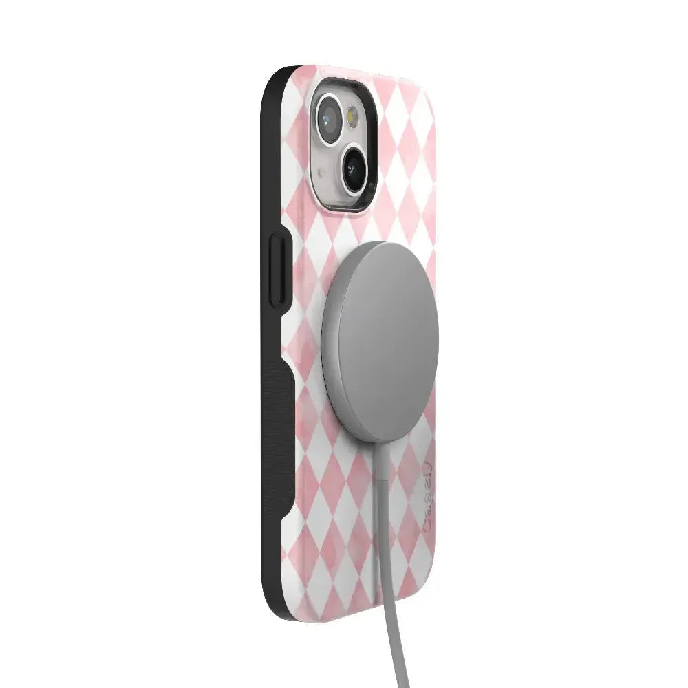Queen of Diamonds | Pink Watercolor Case