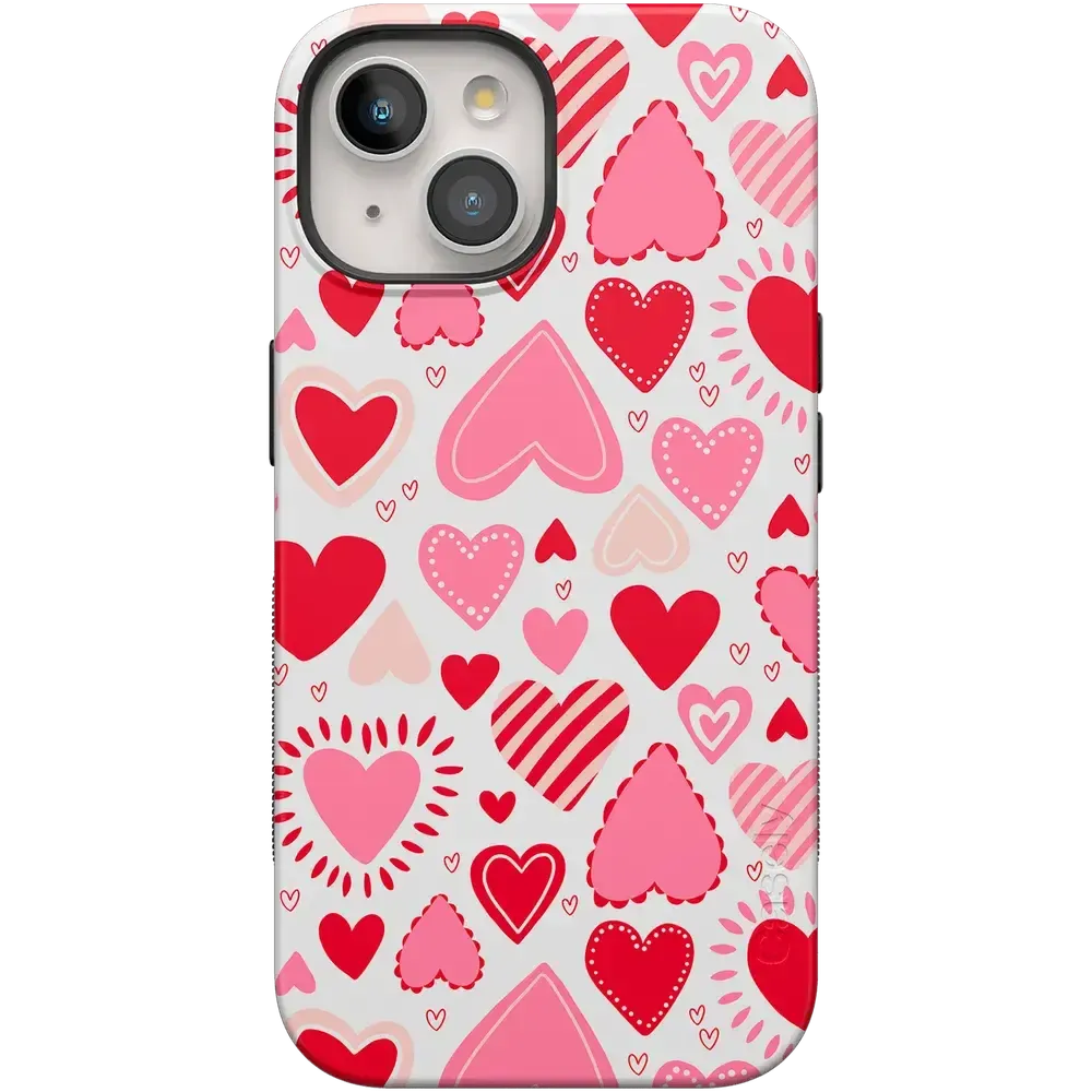 Love Struck | Heart Stickers Case Phone Case Casetry Bold + MagSafe® iPhone 15 Plus