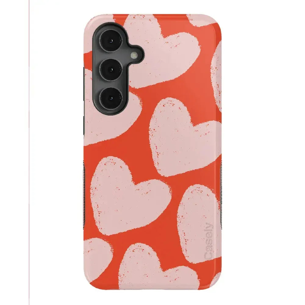 Love You More | Heart Doodle Case Phone Case Casetry Bold + MagSafe® Galaxy S25 Plus