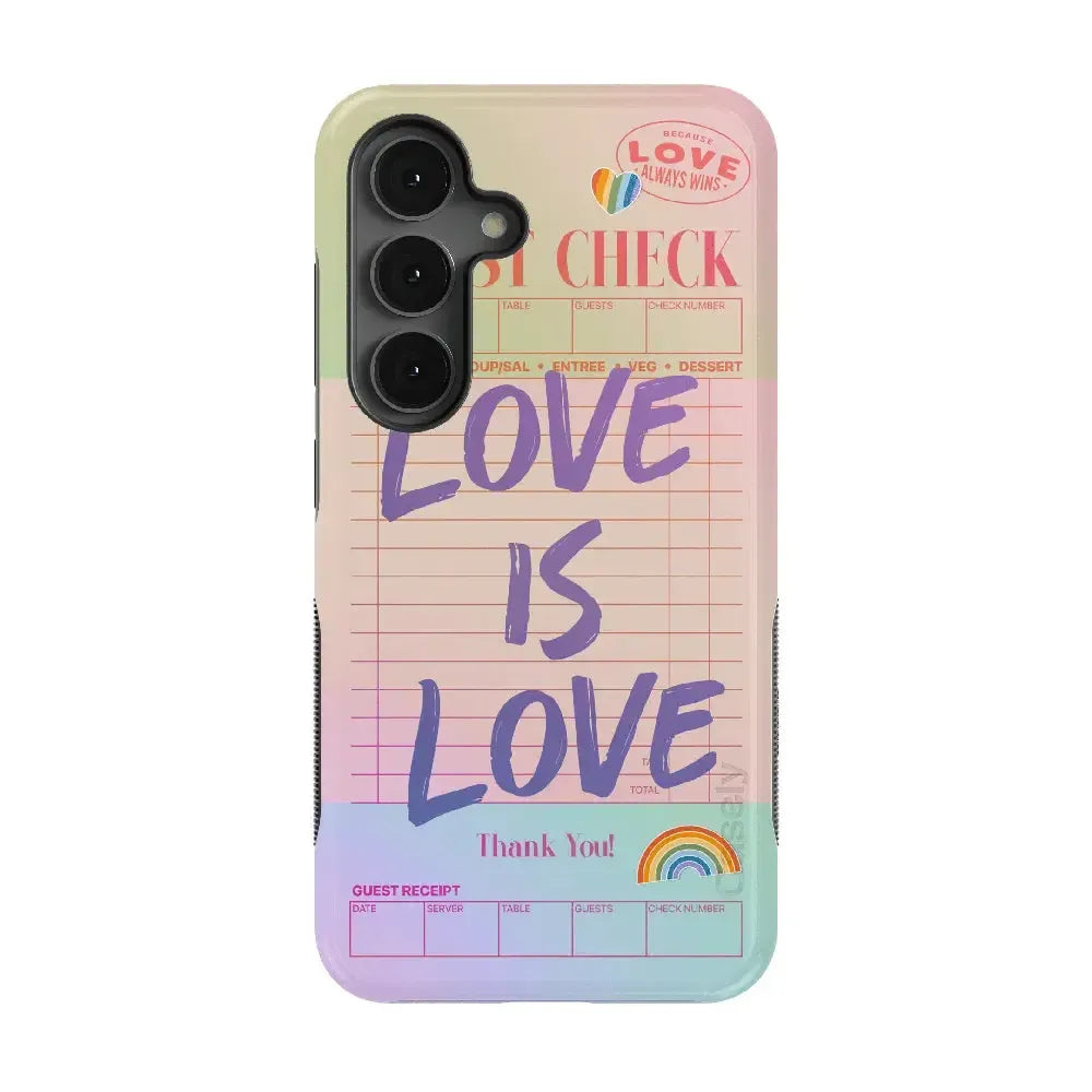 Love is Love | Guest Check Pride Case Phone Case Casetry Bold + MagSafe® Galaxy S25