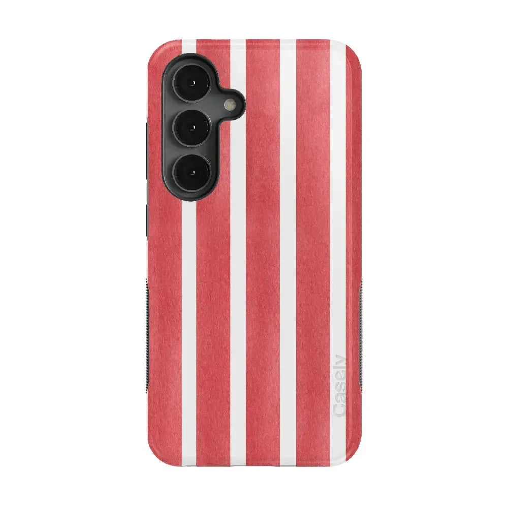 East Coast Summer | Red Stripes Case Phone Case Casetry Bold + MagSafe® Galaxy S25