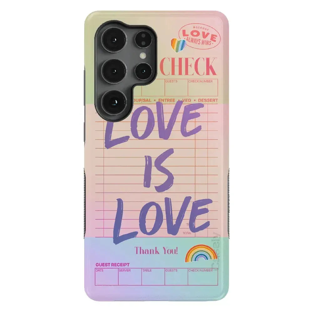 Love is Love | Guest Check Pride Case Phone Case Casetry Bold + MagSafe® Galaxy S25 Ultra