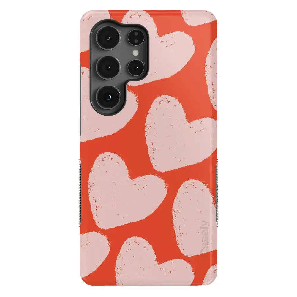 Love You More | Heart Doodle Case Phone Case Casetry Bold + MagSafe® Galaxy S25 Ultra