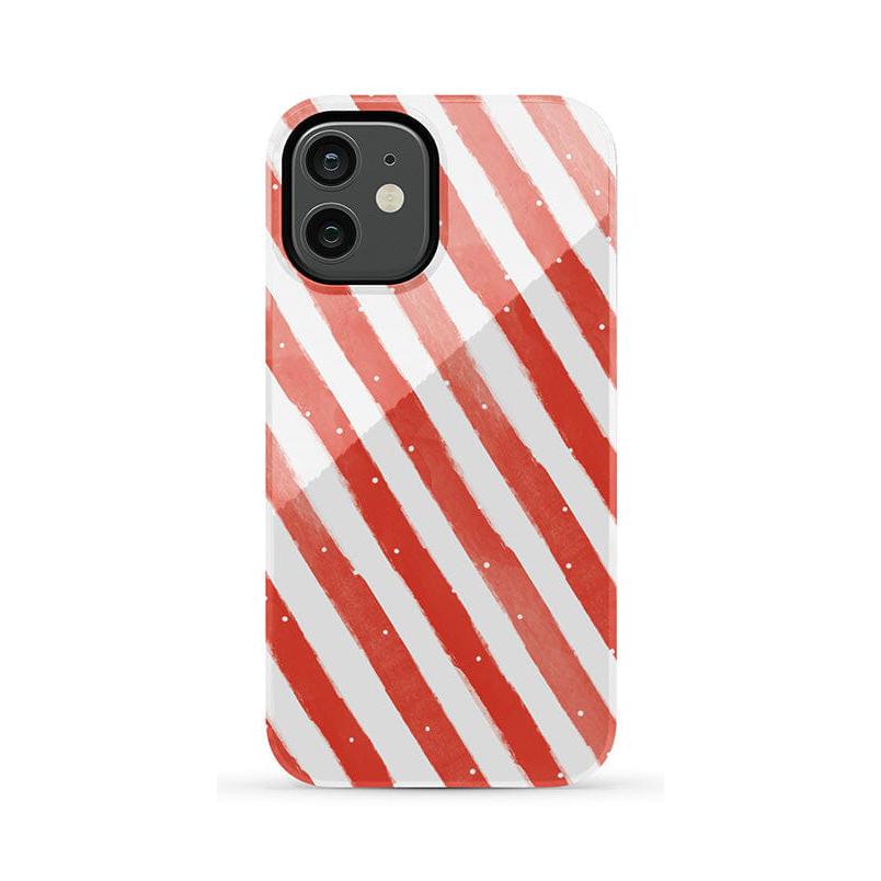 Candy Cane Lane | Peppermint Stripes Case Phone Case Casetry Essential iPhone 12 Mini