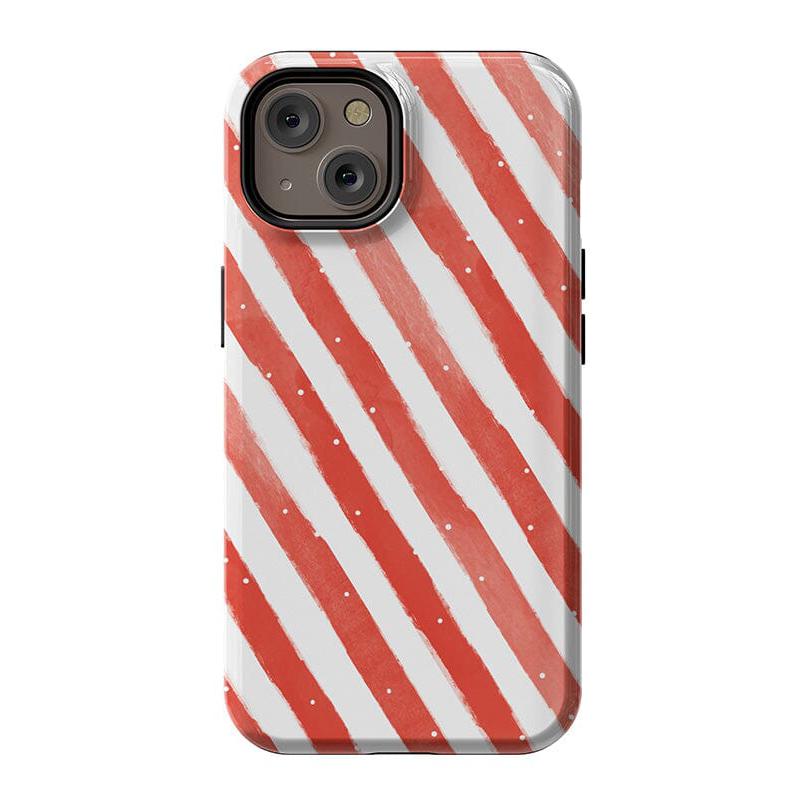 Candy Cane Lane | Peppermint Stripes Case Phone Case Casetry Essential + MagSafe® iPhone 14