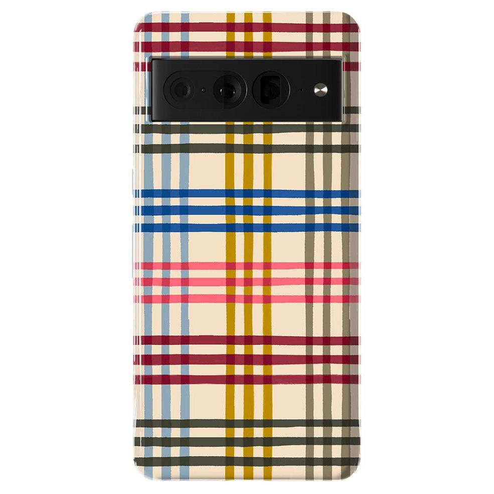 Colorful Plaid | Kitty and Vibe Holiday Case Phone Case Casetry Essential Google Pixel 7 Pro
