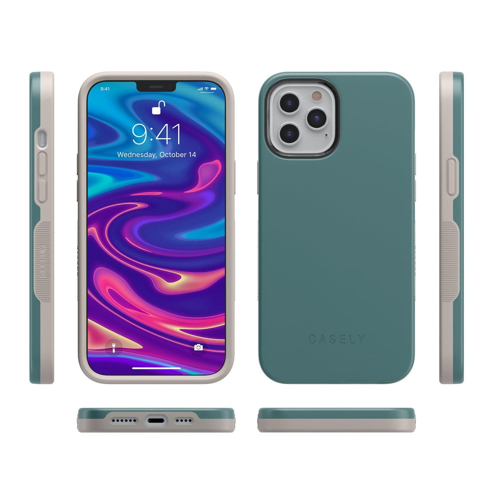 Deep Teal on Nude | Ultra-Protective Bold Case