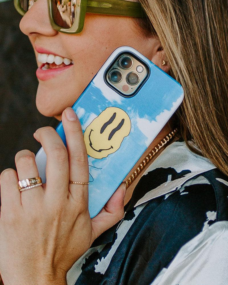 On Cloud Nine | Glitch Smiley Face Case