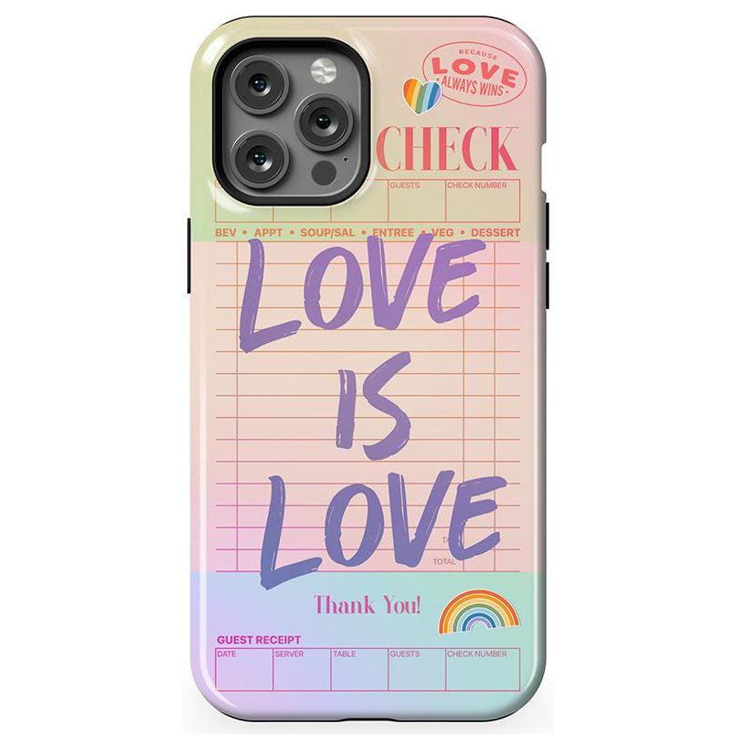 Love is Love | Guest Check Pride Case Phone Case Casetry Essential + MagSafe® iPhone 12 Pro Max