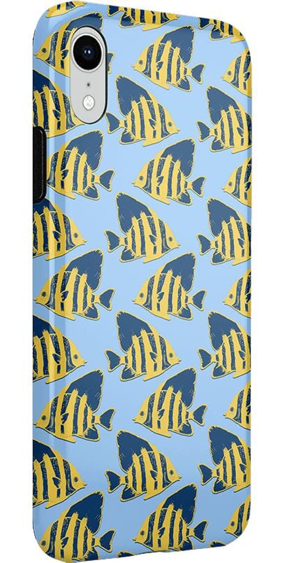 Something's Fishy | Navy Blue & Yellow Fish Print Case