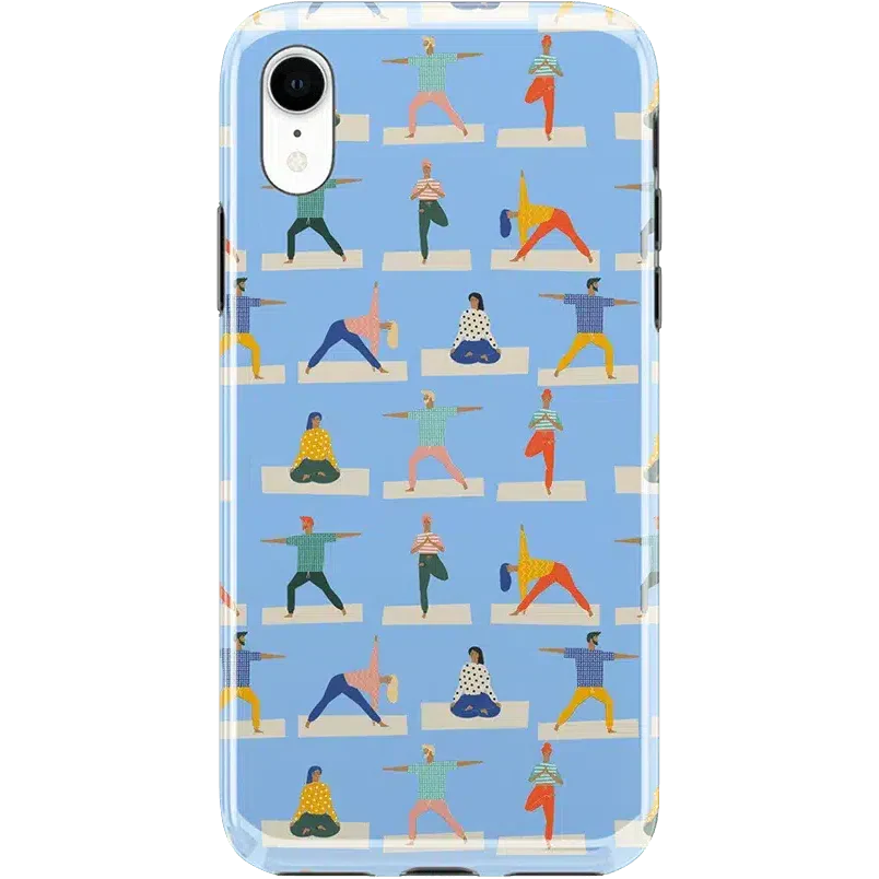 Go with the Flow | Light Blue Yoga Case iPhone Case get.casely Classic iPhone XR 