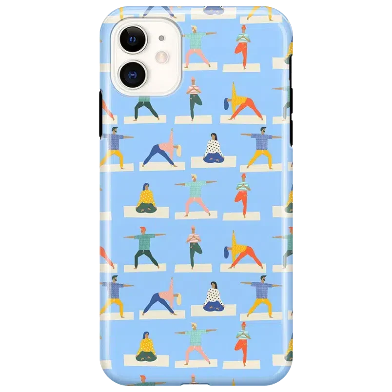 Go with the Flow | Light Blue Yoga Case iPhone Case get.casely Classic iPhone 11 