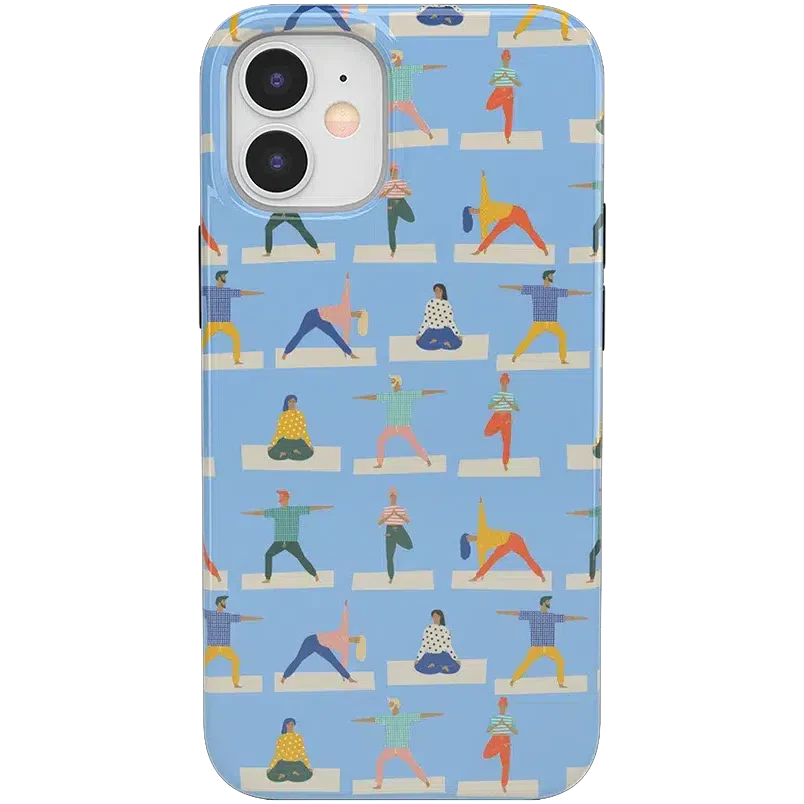 Go with the Flow | Light Blue Yoga Case iPhone Case get.casely Classic iPhone 12 