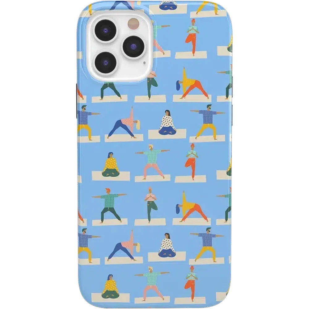 Go with the Flow | Light Blue Yoga Case iPhone Case get.casely Classic iPhone 12 Pro 