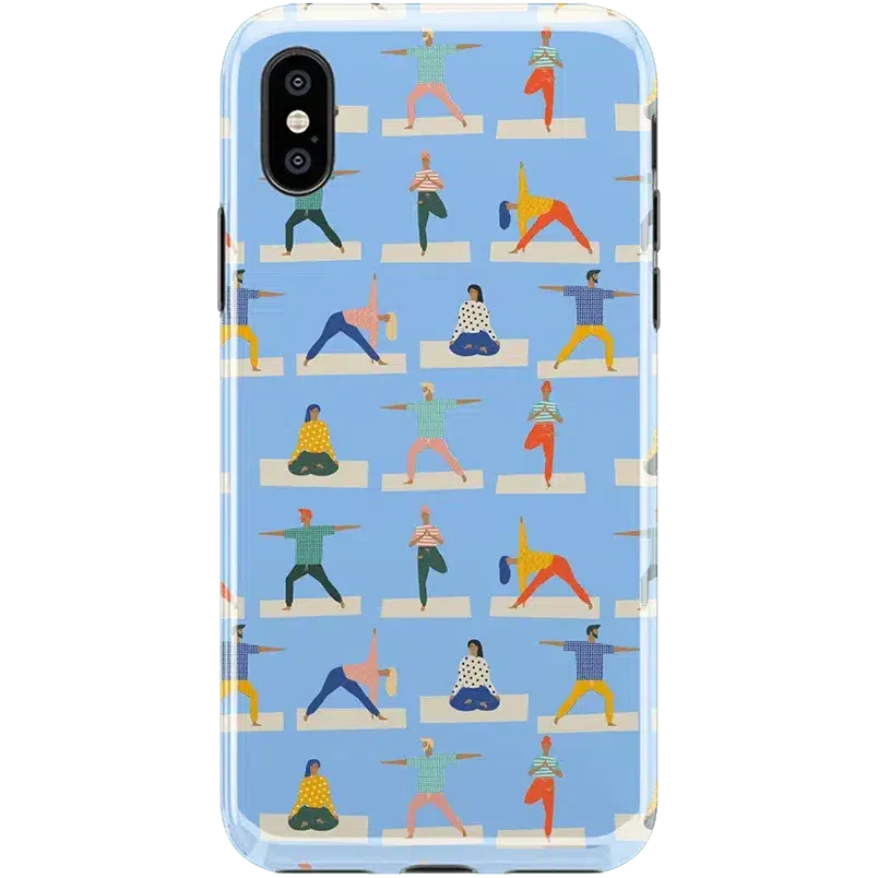Go with the Flow | Light Blue Yoga Case iPhone Case get.casely Classic iPhone XS Max 