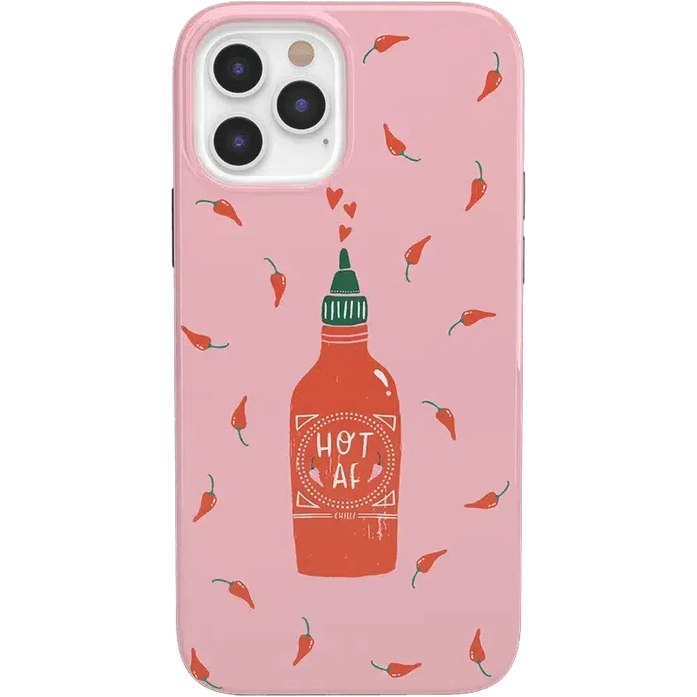 Spicy AF | Pink Chili Hot Sauce Case iPhone Case get.casely Classic iPhone 12 Pro Max 