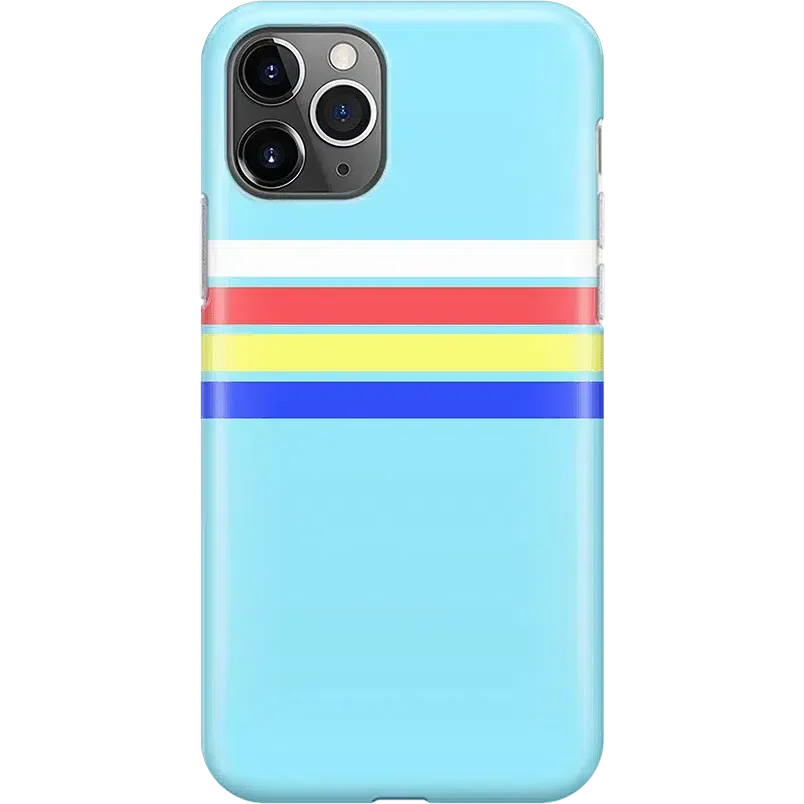 Totally Groovy | Teal Rainbow Stripes Color Block Case