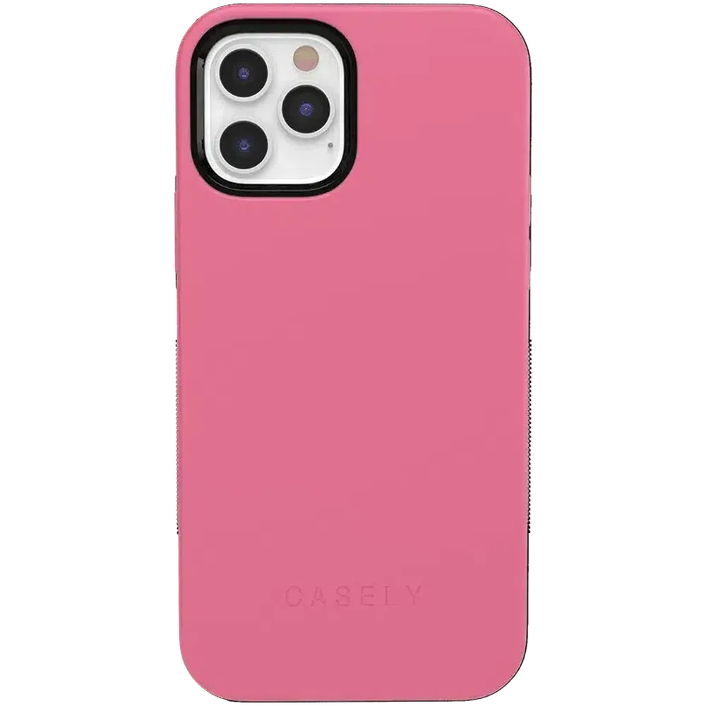 Dark Pink on Pink | Ultra-Protective Bold Case iPhone Case get.casely Bold iPhone 12 Pro Max 