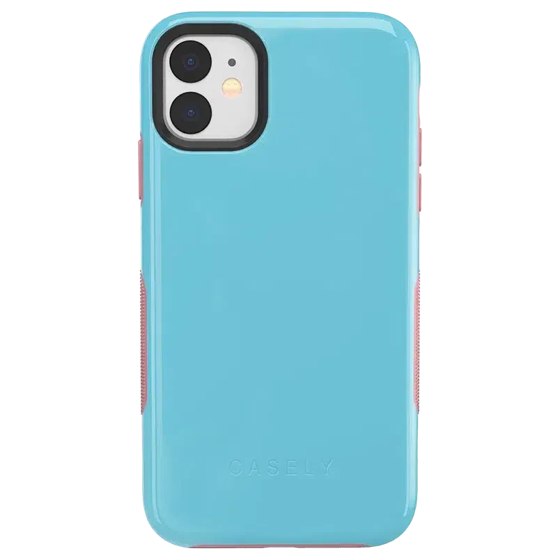 Cotton Candy Electric Blue on Pink | Ultra-Protective Bold Case iPhone Case get.casely Bold iPhone 11 
