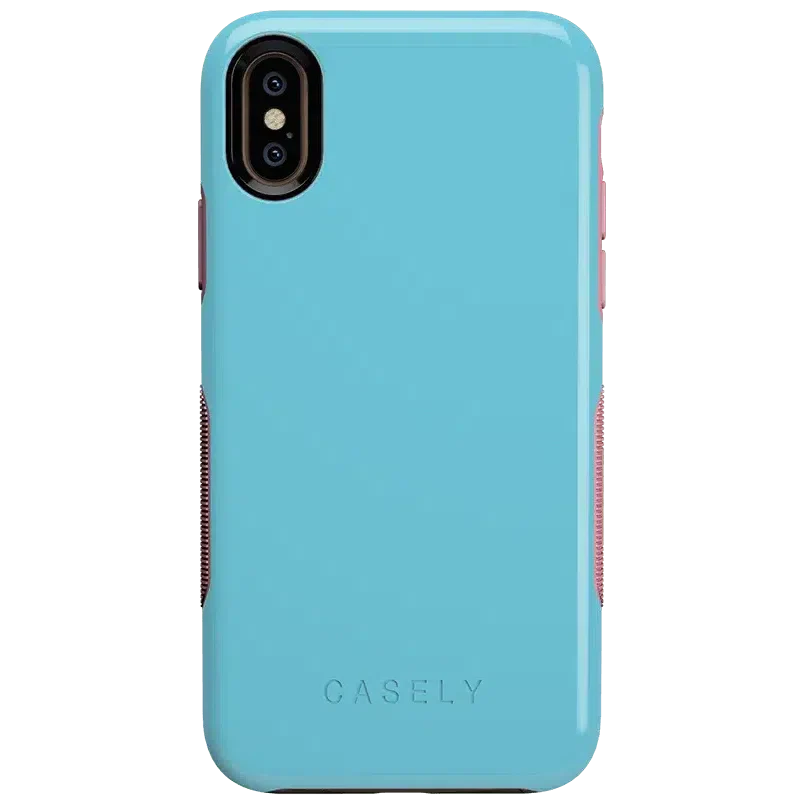 Cotton Candy Electric Blue on Pink | Ultra-Protective Bold Case iPhone Case get.casely Bold iPhone X / XS 
