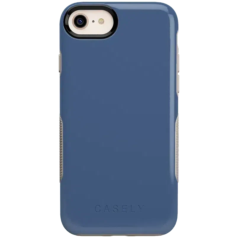 Steel Blue on Nude | Ultra-Protective Bold Case iPhone Case get.casely Bold iPhone 6/7/8 