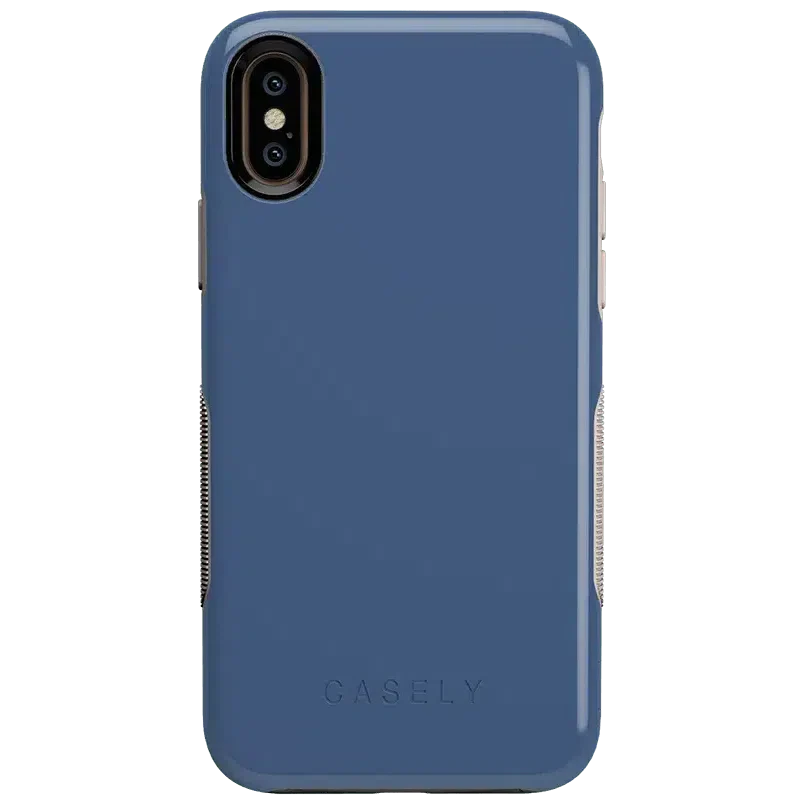 Steel Blue on Nude | Ultra-Protective Bold Case iPhone Case get.casely Bold iPhone XS Max 