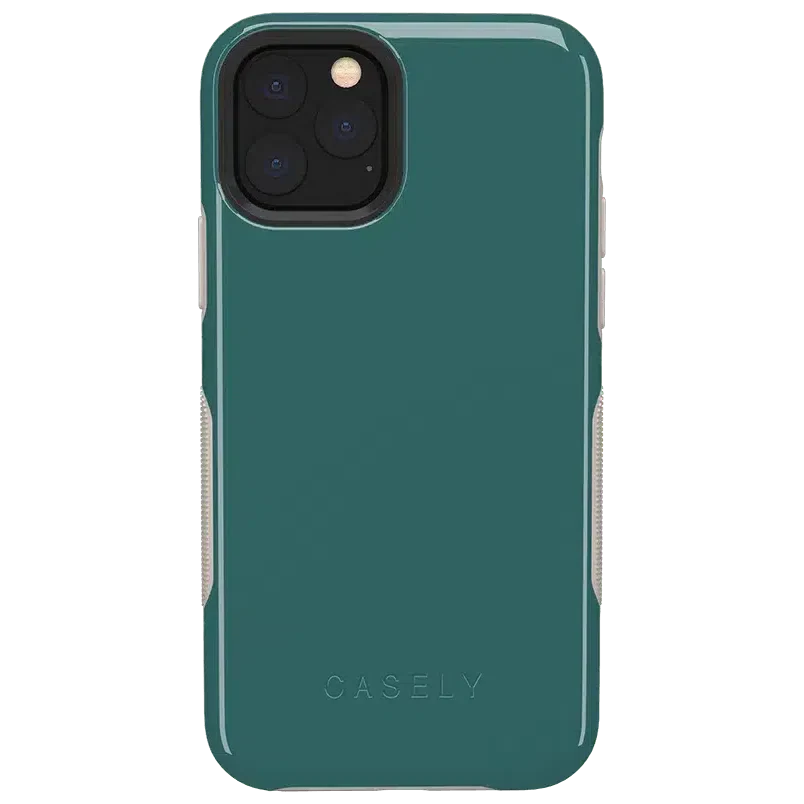 Deep Teal on Nude | Ultra-Protective Bold Case iPhone Case get.casely Bold iPhone 11 Pro Max 