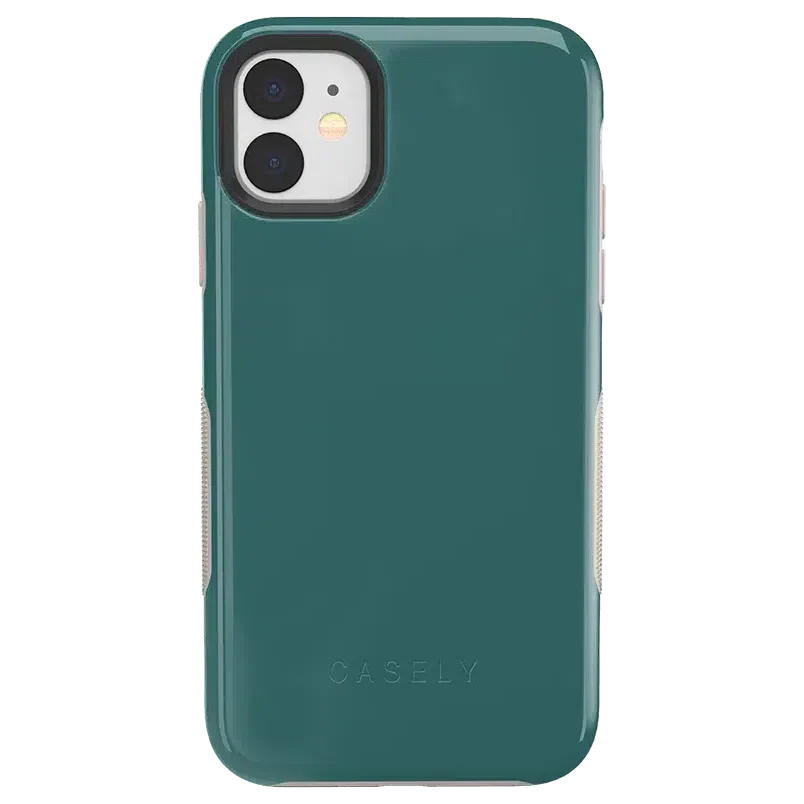 Deep Teal on Nude | Ultra-Protective Bold Case iPhone Case get.casely Bold iPhone 11 
