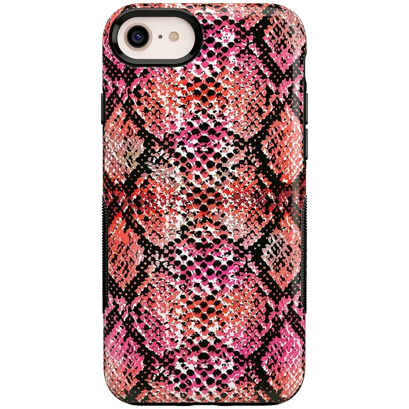 Snake Along | Red Snake Skin Case iPhone Case get.casely Bold iPhone 6/7/8 