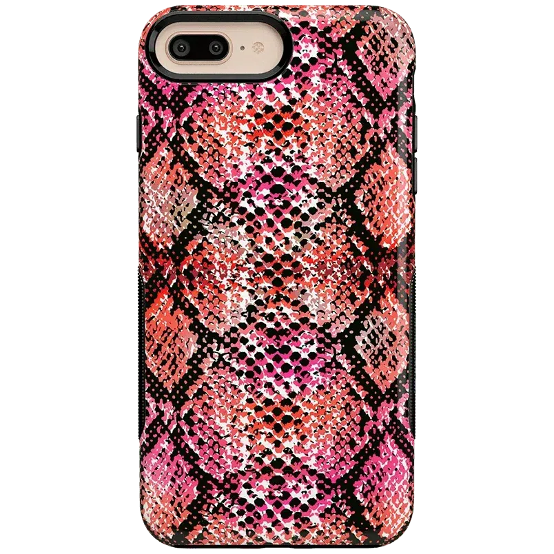 Snake Along | Red Snake Skin Case iPhone Case get.casely Bold iPhone 6/7/8 Plus 