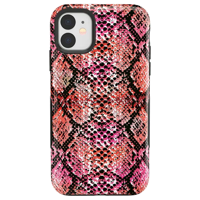 Snake Along | Red Snake Skin Case iPhone Case get.casely Bold iPhone 11 