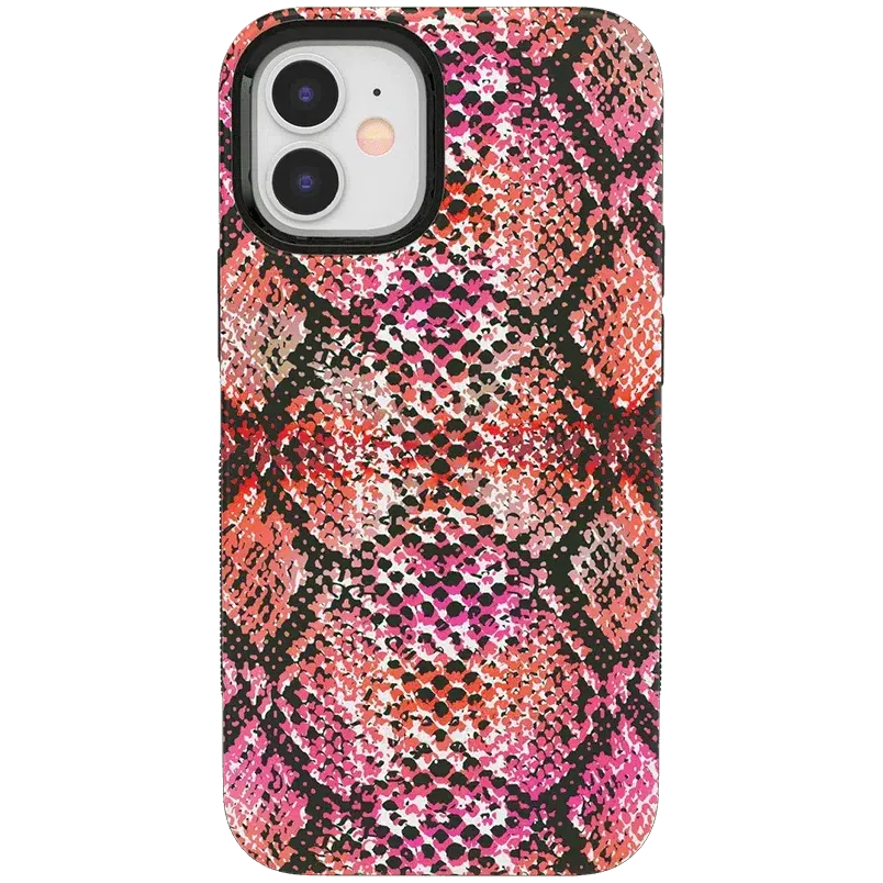 Snake Along | Red Snake Skin Case iPhone Case get.casely Bold iPhone 12 Mini 