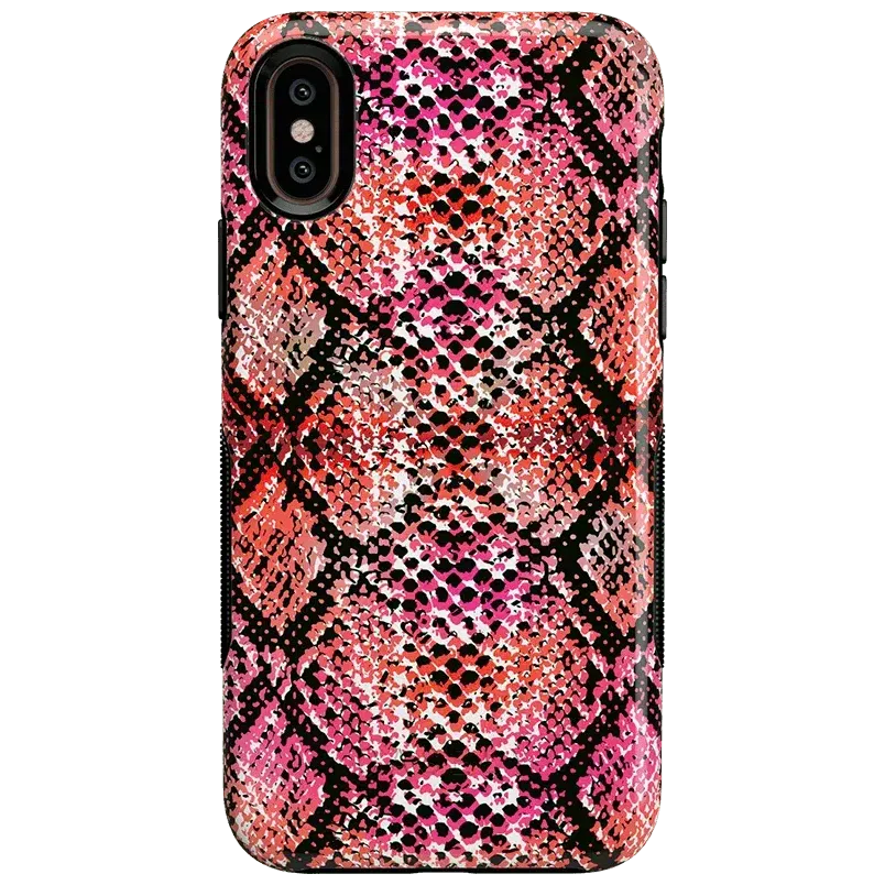Snake Along | Red Snake Skin Case iPhone Case get.casely Bold iPhone XS Max 