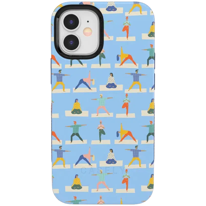 Go with the Flow | Light Blue Yoga Case iPhone Case get.casely Bold iPhone 12 