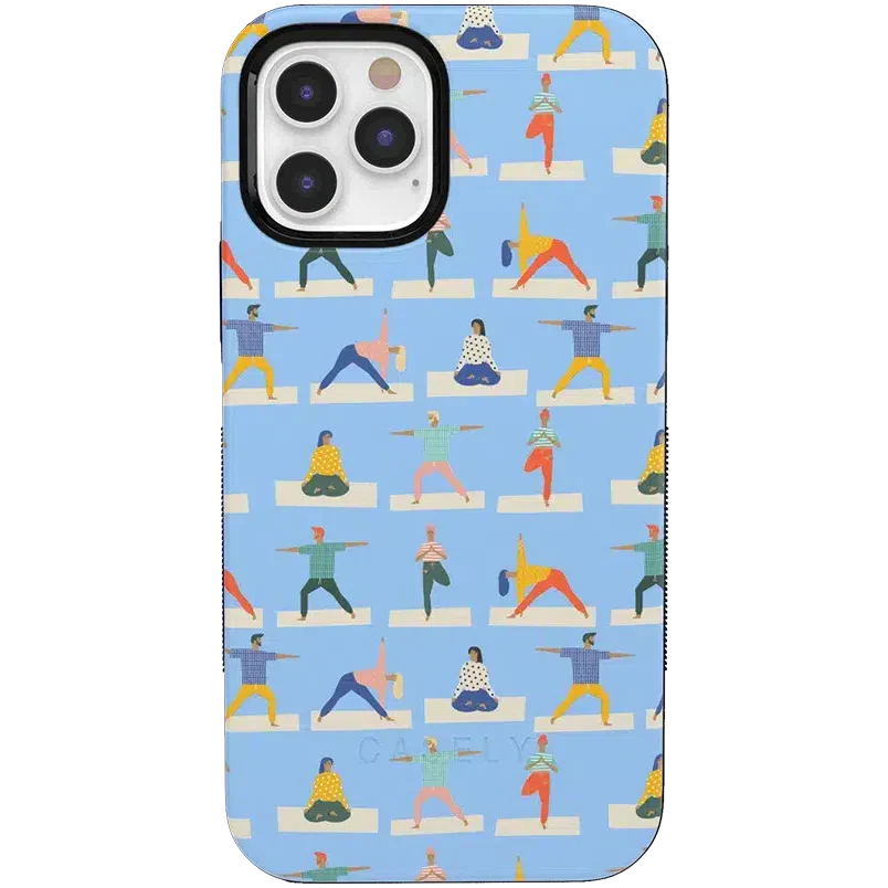 Go with the Flow | Light Blue Yoga Case iPhone Case get.casely Bold iPhone 12 Pro 