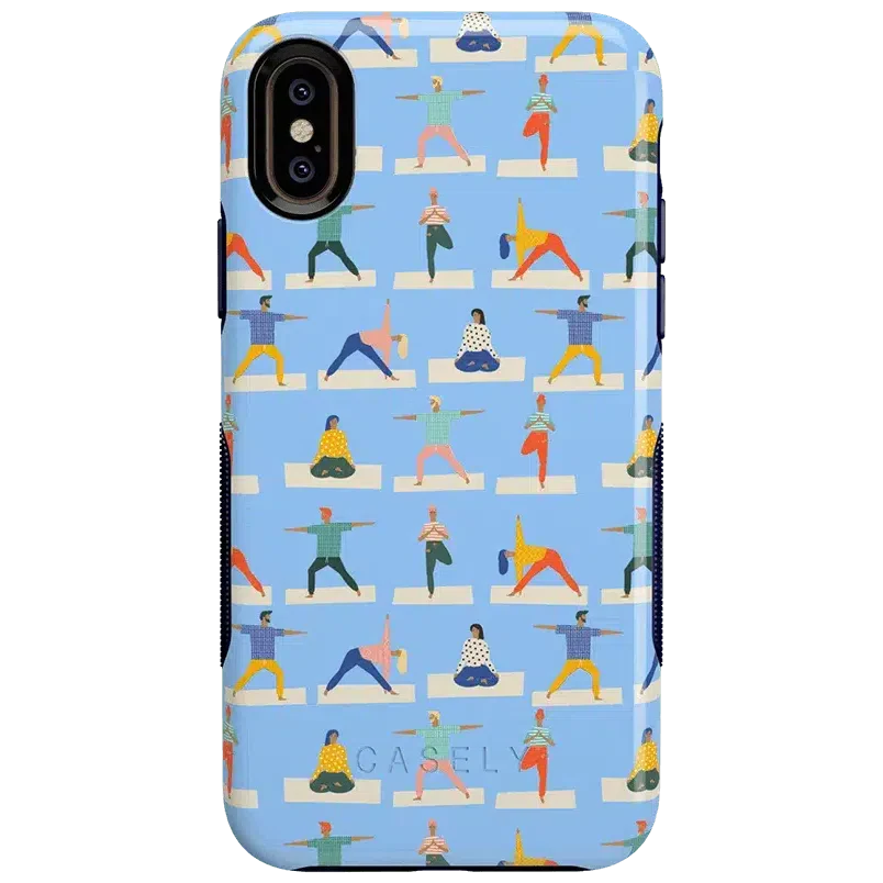 Go with the Flow | Light Blue Yoga Case iPhone Case get.casely Bold iPhone XS Max 