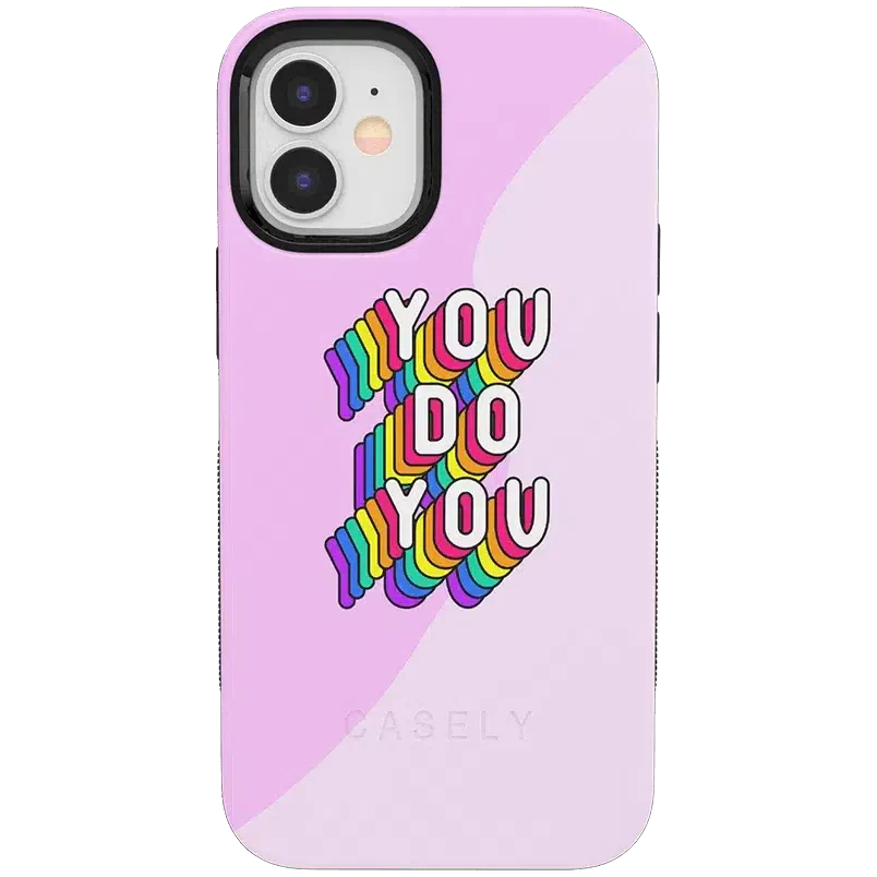 YOU DO YOU | Purple Print iPhone Case iPhone Case get.casely Bold iPhone 12 Mini 