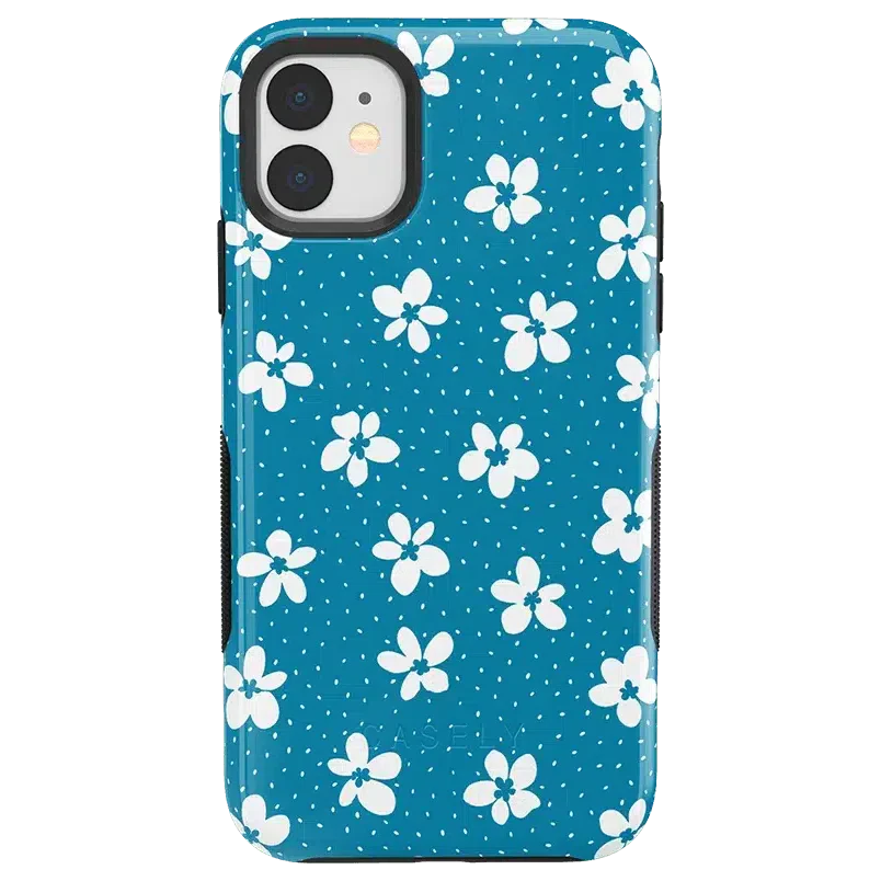 Flower My World | Ocean Blue Floral Case iPhone Case get.casely Bold iPhone 11 