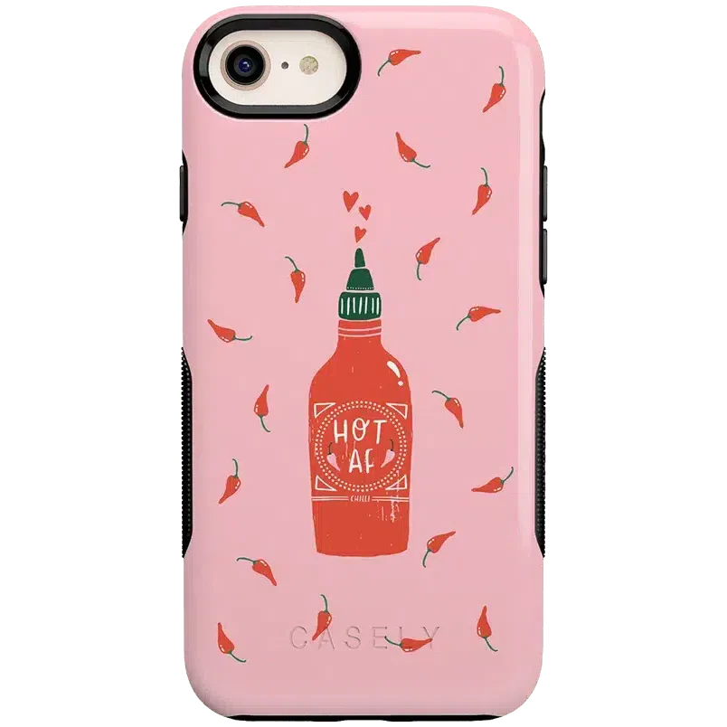Spicy AF | Pink Chili Hot Sauce Case iPhone Case get.casely Bold iPhone SE (2020 & 2022) 