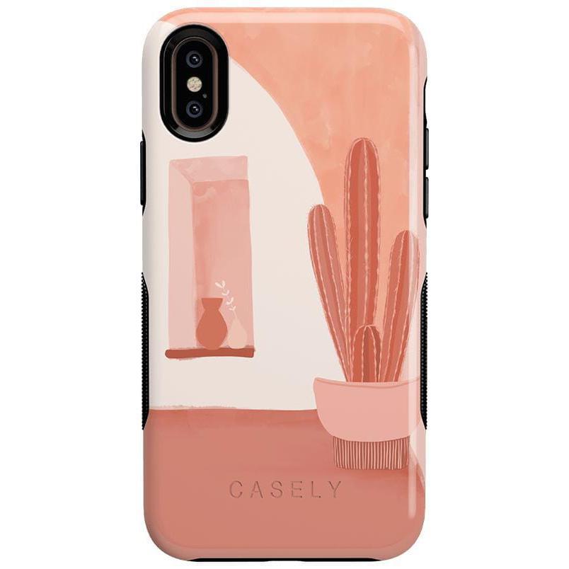 Desert Daze | Peachy Cactus Case iPhone Case get.casely Bold iPhone XS Max 