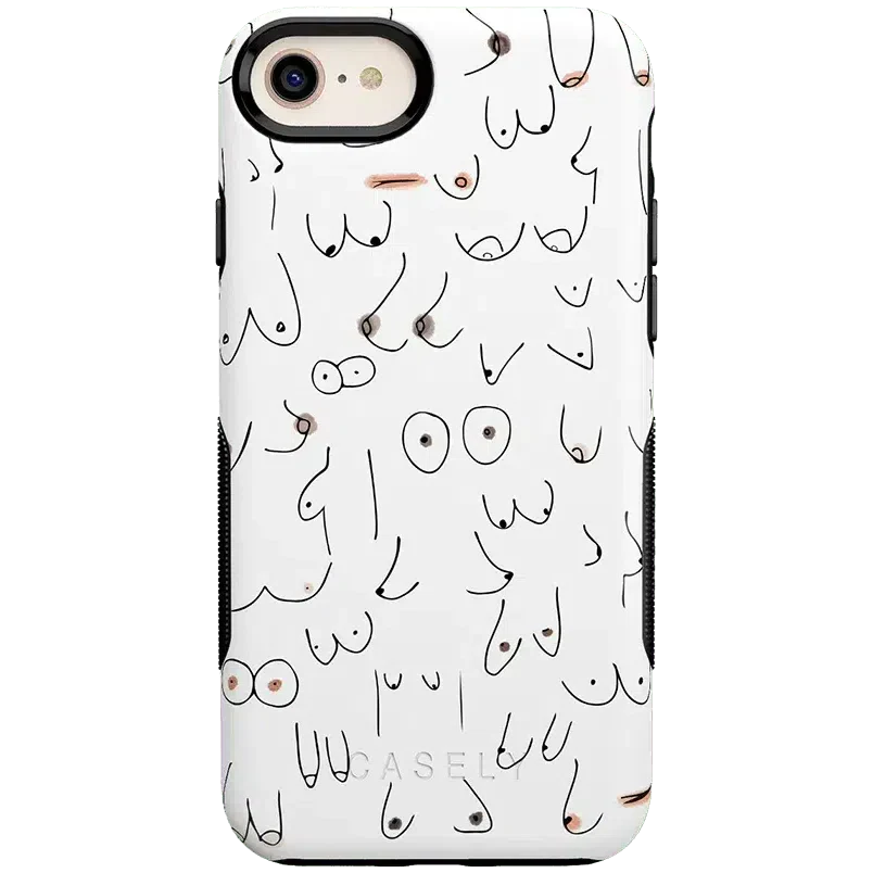 I'm With Her | Black & White Boobs Case iPhone Case get.casely Bold iPhone SE (2020 & 2022) 