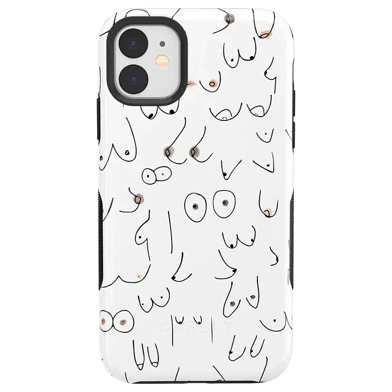 I'm With Her | Black & White Boobs Case iPhone Case get.casely Bold iPhone 11 