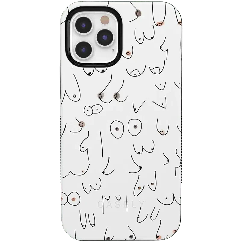 I'm With Her | Black & White Boobs Case iPhone Case get.casely Bold iPhone 12 Pro Max 
