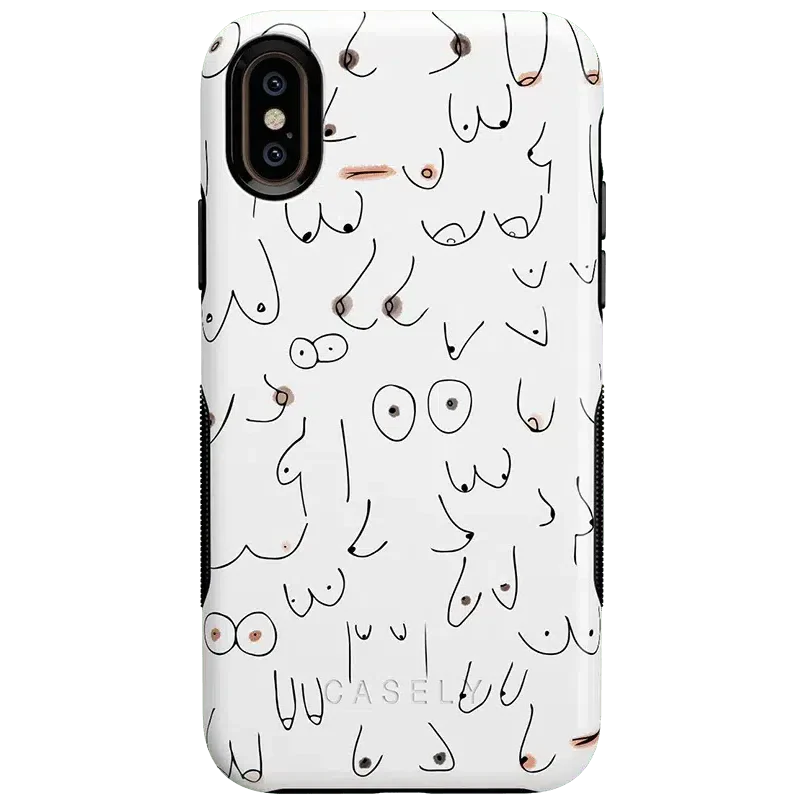 I'm With Her | Black & White Boobs Case iPhone Case get.casely Bold iPhone XS Max 